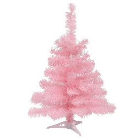 Harbour Housewares Artificial Christmas Tree - 2ft - Pink