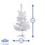 Harbour Housewares - Artificial Fir Christmas Tree - 60cm - White