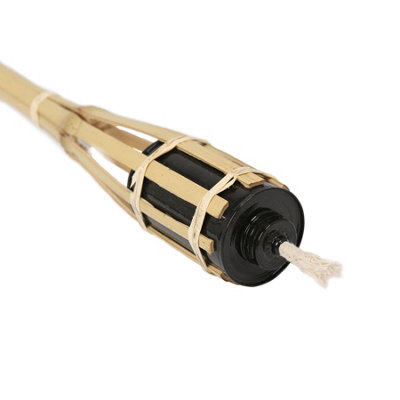 Harbour Housewares Bamboo Garden Fire Torches - 113cm - Natural - Pack of 6