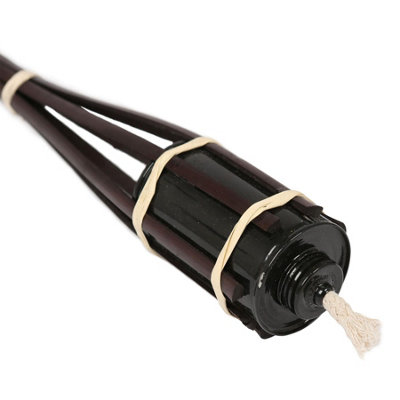 Harbour Housewares - Bamboo Garden Torches - 114cm - Black - Pack of 6 - 4
