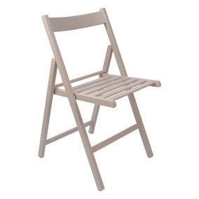 Harbour Housewares - Beech Folding Chair - Dove Grey