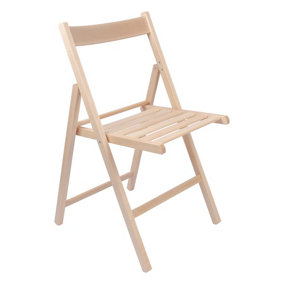 Harbour Housewares - Beech Folding Chair - Natural