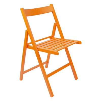 Harbour Housewares - Beech Folding Chair - Orange