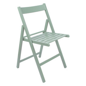 Harbour Housewares - Beech Folding Chair - Sage Green