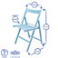 Harbour Housewares - Beech Folding Chair - Walnut