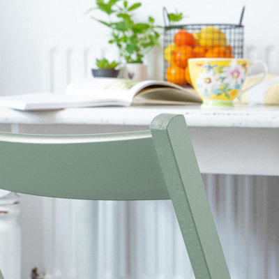 Harbour Housewares - Beech Folding Chairs - Sage Green - Pack of 6 - 4