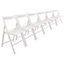 Harbour Housewares - Beech Folding Chairs - White - Pack of 6