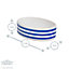 Harbour Housewares - Ceramic Soap Dish - Navy Stripe