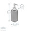 Harbour Housewares - Ceramic Soap Dispenser - 280ml - Grey