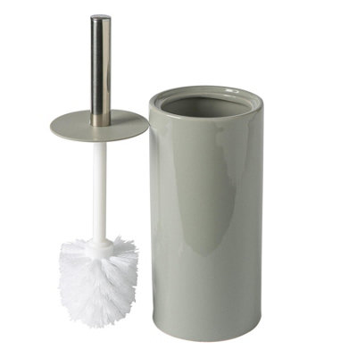 Harbour Housewares - Ceramic Toilet Brushes - Grey - Pack of 2 - 5