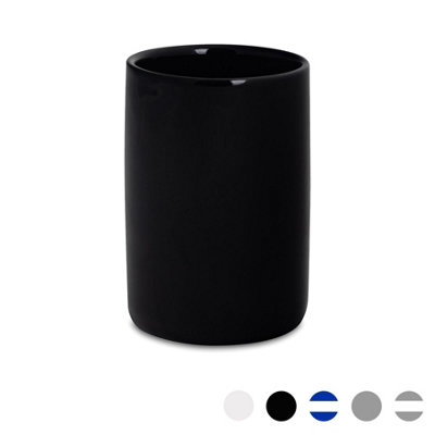 Harbour Housewares - Ceramic Toothbrush Holder - Black