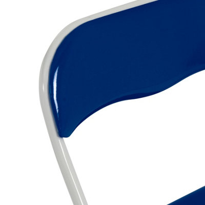 Harbour Housewares - Coloured Padded Folding Chair - Blue - 4