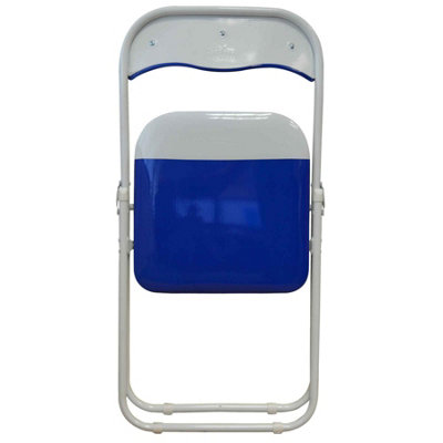 Harbour Housewares - Coloured Padded Folding Chair - Blue - 5