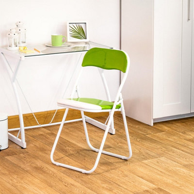 Harbour Housewares - Coloured Padded Folding Chair - Green - 6
