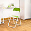 Harbour Housewares - Coloured Padded Folding Chair - Green