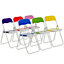Harbour Housewares - Coloured Padded Folding Chairs  - 44cm - Multi - Pack of 6