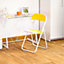 Harbour Housewares - Coloured Padded Folding Chairs - Yellow - Pack of 2