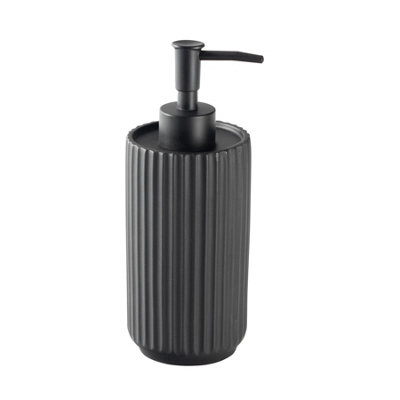 Harbour Housewares - Concrete Soap Dispenser - Black | DIY at B&Q