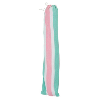 Harbour Housewares - Cotton Garden Hammock with Spreader Bars - Pink/Green Stripe - 5
