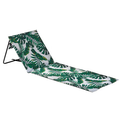 Harbour Housewares - Folding Beach Lounger - Banana Leaf