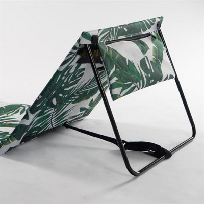 Harbour Housewares - Folding Beach Lounger - Banana Leaf - 4