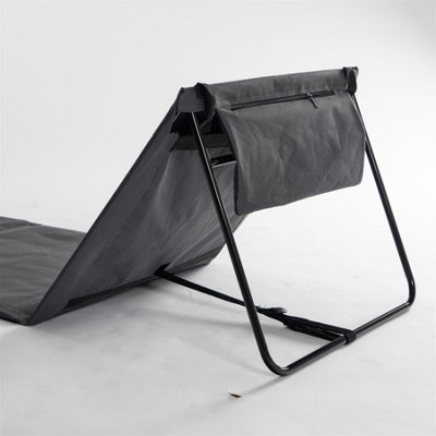 Harbour Housewares - Folding Beach Loungers - Grey - Pack of 2 - 4
