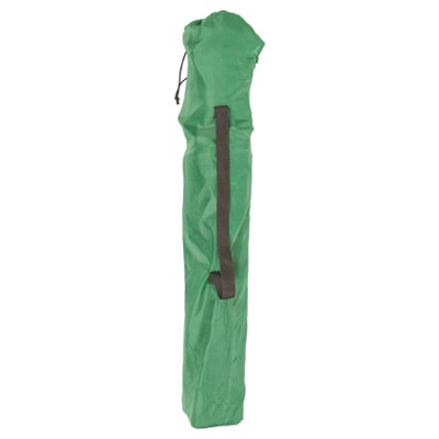 Harbour Housewares Folding Canvas Camping Chairs - Matt Black/Green - Pack of 4 - 4