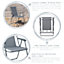 Harbour Housewares - Folding Metal Beach Chair - Grey