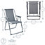 Harbour Housewares - Folding Metal Beach Chair - Grey