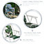 Harbour Housewares - Folding Metal Beach Chairs - Banana Leaf - Pack of 4