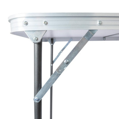 Harbour Housewares - Folding Metal Camping Table - 80cm x 60cm - Black - 5