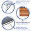 Harbour Housewares - Folding Metal Camping Table - 80cm x 60cm - Wood