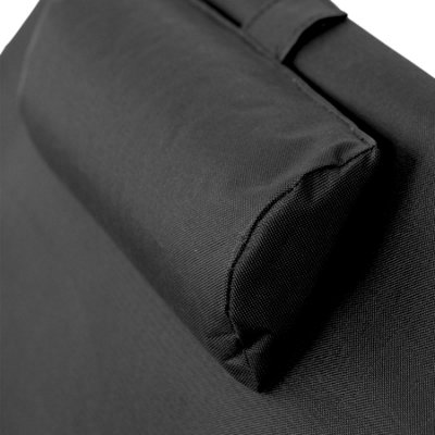 Harbour Housewares Folding Metal Deck Chairs - Matt Black/Black - Pack of 2 - 4
