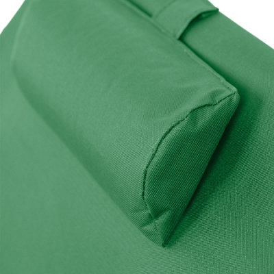 Harbour Housewares Folding Metal Deck Chairs - Matt Black/Green - Pack of 2 - 4