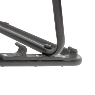 Harbour Housewares Folding Metal Deck Chairs - Matt Black/Navy - Pack of 2 - 5