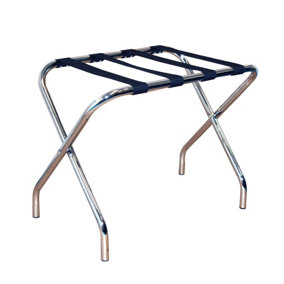 Harbour Housewares - Folding Metal Luggage Rack - Chrome