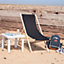Harbour Housewares - Folding Wooden Deck Chairs - Black - Pack of 4