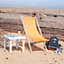 Harbour Housewares - Folding Wooden Garden Deck Chairs - Orange - Pack of 4