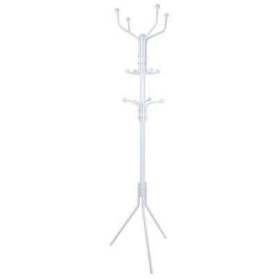 Harbour Housewares Free-Standing Steel Coat Rack - White