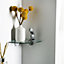 Harbour Housewares - Glass Bathroom Floating Corner Wall Shelves - 20cm - Clear - Pack of 3