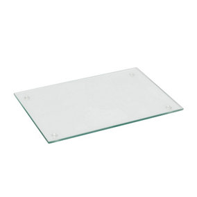 Harbour Housewares - Glass Chopping Board - 30cm x 20cm - Clear