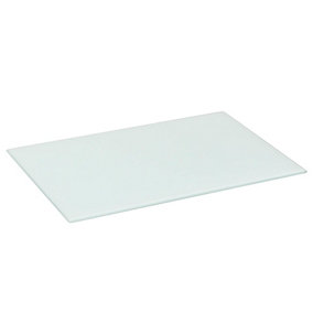 Harbour Housewares - Glass Chopping Board - 50cm x 40cm - White