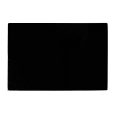 Harbour Housewares - Glass Placemats - 30cm x 20cm - Black - Pack of 6 - 6