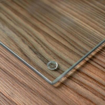 Harbour Housewares - Glass Placemats & Coasters Set - 40cm x 30cm - Clear - 12pc - 4