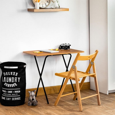 Harbour Housewares Harbour Housewares Wooden Folding Desk 80cm Brown Black