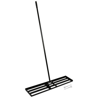 Harbour Housewares Heavy Duty Steel Lawn Levelling Rake - 106 x 25cm ...