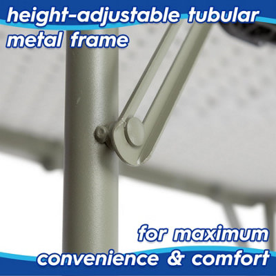 Harbour Housewares Height Adjustable Folding Trestle Table - 120cm (4ft) - Black
