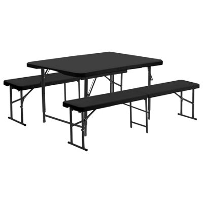 Harbour Housewares Height Adjustable Folding Trestle Table