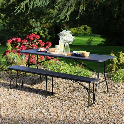 Harbour Housewares Height Adjustable Folding Trestle Table