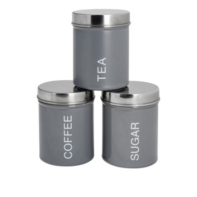 Lot De 3 Boîtes Empilables Pour Thé, Café, Sucre Avec Couvercles En Bambou
